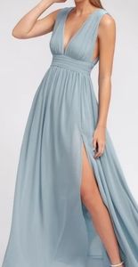 Lulu's Small Light Blue Maxi Dress